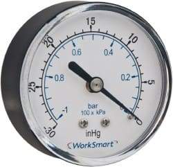 Value Collection - 2-1/2" Dial, 1/4 Thread, 0-100 Scale Range, Pressure Gauge - Center Back Connection Mount, Accurate to 3-2-3% of Scale - Caliber Tooling