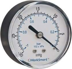 Value Collection - 2-1/2" Dial, 1/4 Thread, 0-60 Scale Range, Pressure Gauge - Center Back Connection Mount, Accurate to 3-2-3% of Scale - Caliber Tooling