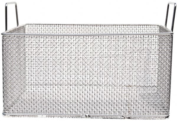 Marlin Steel Wire Products - 12" Deep, Rectangular Stainless Steel Mesh Basket - 1/4" Perforation, 18" Wide x 9" High - Caliber Tooling