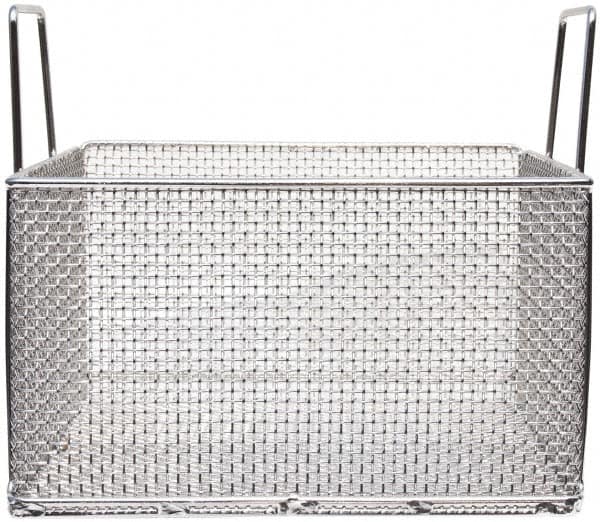 Marlin Steel Wire Products - 14" Deep, Square Stainless Steel Mesh Basket - 1/4" Perforation, 14" Wide x 8" High - Caliber Tooling