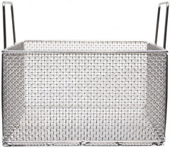 Marlin Steel Wire Products - 14" Deep, Square Stainless Steel Mesh Basket - 1/4" Perforation, 14" Wide x 8" High - Caliber Tooling