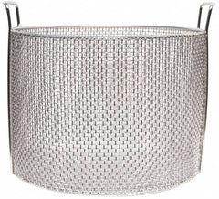 Marlin Steel Wire Products - Round Stainless Steel Mesh Basket - 1/4" Perforation, 14" Wide x 10" High - Caliber Tooling