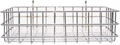 Marlin Steel Wire Products - 8" Deep, Rectangular Steel Peg Board/Slatwall Basket - 1-3/8" Perforation, 14" Wide x 4" High - Caliber Tooling