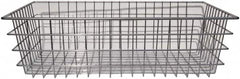 Marlin Steel Wire Products - 18" Deep, Rectangular Steel Wire Basket - 1-3/8" Perforation, 28" Wide x 8" High - Caliber Tooling