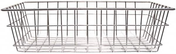 Marlin Steel Wire Products - 12" Deep, Rectangular Steel Wire Basket - 1-3/8" Perforation, 18" Wide x 5" High - Caliber Tooling