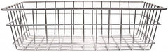 Marlin Steel Wire Products - 12" Deep, Rectangular Steel Wire Basket - 1-3/8" Perforation, 18" Wide x 5" High - Caliber Tooling