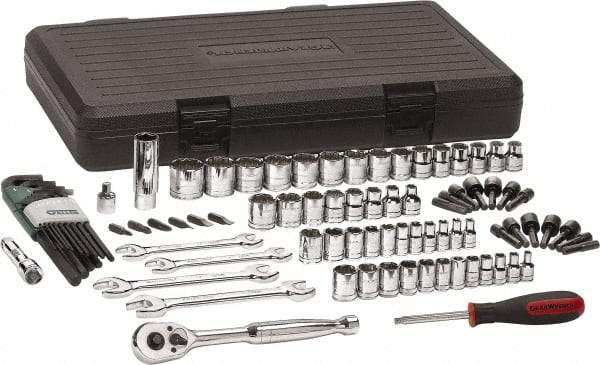 GearWrench - 88 Piece 1/4 & 3/8" Drive Mechanic's Tool Set - Comes in Blow Molded Case - Caliber Tooling