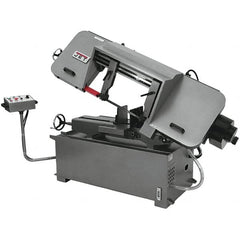 Jet - 12 x 20" Max Capacity, Semi-Automatic Variable Speed Pulley Horizontal Bandsaw - 82 to 262 SFPM Blade Speed, 460 Volts, 45°, 3 hp, 3 Phase - Caliber Tooling