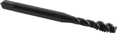 OSG - #10-24 UNC 3 Flute 2B Modified Bottoming Spiral Flute Tap - Vanadium High Speed Steel, Oxide Finish, 2-3/8" OAL, Right Hand Flute, Right Hand Thread, H7, Series 303 - Caliber Tooling