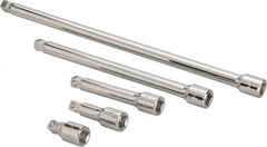 Paramount - 1/2" Drive Socket Wobble Extension Set - 5 Pieces, Includes 2, 3, 5, 10, 15" Lengths - Caliber Tooling