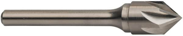 Keo - 3/4" Head Diam, 3/8" Shank Diam, 6 Flute 82° Solid Carbide Countersink - Bright Finish, 2-3/4" OAL, Single End - Caliber Tooling