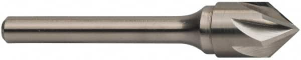 Keo - 3/8" Head Diam, 1/4" Shank Diam, 6 Flute 100° Solid Carbide Countersink - Caliber Tooling