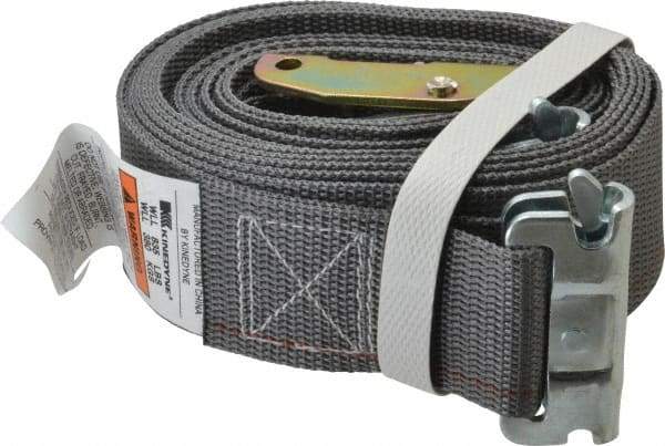 Kinedyne - 16' Long x 2" Wide, 835 Lb Basket Capacity, 1 Ply, Polyester Web Sling - Gray - Caliber Tooling