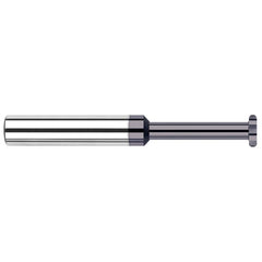 Harvey Tool - 1/4" Cut Diam, 1/32" Cut Width, 1/4" Shank, Straight-Tooth Woodruff Keyseat Cutter - Exact Industrial Supply