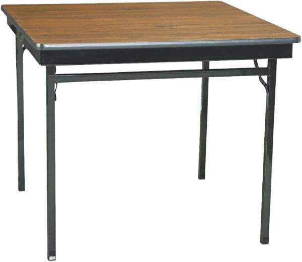 Barricks - 36" Long x 36" Wide x 30" High, Folding Table - Walnut & Black - Caliber Tooling