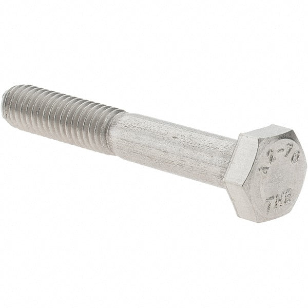 Hex Head Cap Screw: M6 x 1.00 x 40 mm, Grade 18-8 & Austenitic Grade A2 Stainless Steel Partially Threaded, 10 mm Hex, DIN 931