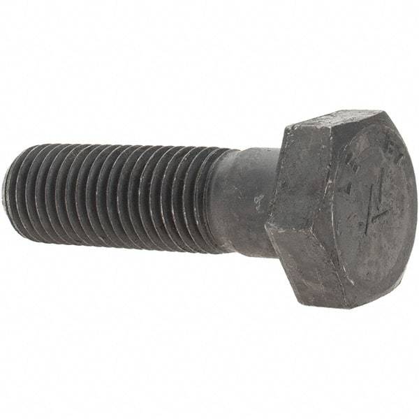 Value Collection - 1-8 Thread, 3-1/2" Length Under Head, Hex Head Bolt - Grade B7 Alloy Steel, Uncoated - Caliber Tooling