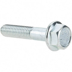 Value Collection - M8x1.25 Metric Coarse, 40mm Length Under Head, Hex Drive Flange Bolt - 22mm Thread Length, Grade 8.8 Steel, Smooth Flange, Zinc-Plated Finish - Caliber Tooling