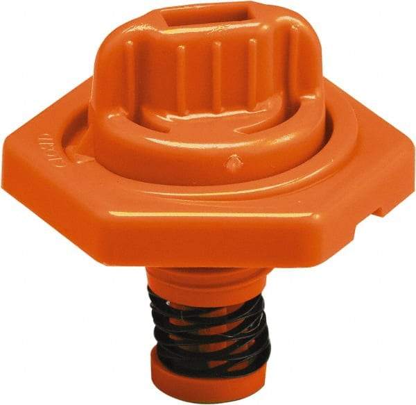 Trico - 4 Gal Capacity Polyethylene Oil Storage System - 7" Straight Spout, Orange - Caliber Tooling