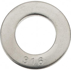 Value Collection - 3/4" Screw, Grade 316 Stainless Steel SAE Flat Washer - 13/16" ID x 2" OD, 0.148" Thick - Caliber Tooling