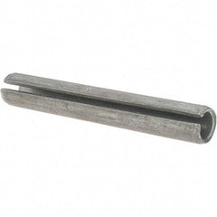 Value Collection - 7/16" Diam x 3" Long Slotted Spring Pin - Grade 1070-1090 Alloy Steel, Black Oxide Finish - Caliber Tooling