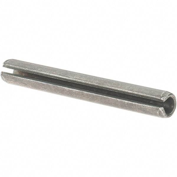 Value Collection - 7/32" Diam x 1-3/4" Long Slotted Spring Pin - Grade 1070-1090 Alloy Steel, Uncoated - Caliber Tooling