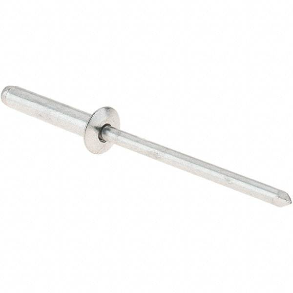 RivetKing - Size 4-8 Dome Head Aluminum Open End Blind Rivet - Aluminum Mandrel, 3/8" to 1/2" Grip, 1/8" Body Diam - Caliber Tooling