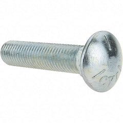 Value Collection - 3/4-10 UNC 3-1/2" Length Under Head, Standard Square Neck, Carriage Bolt - Grade 5 Steel, Zinc-Plated Finish - Caliber Tooling