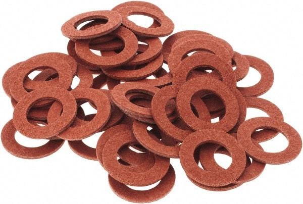 Value Collection - Vulcanized Fibre Standard Flat Washer - 1/4" ID x 0.437" OD, 0.031" Thick, Plain Finish - Caliber Tooling