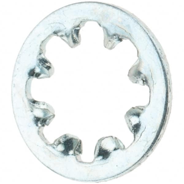 Value Collection - #8 Screw, Steel Internal Tooth Lock Washer - Zinc-Plated, Grade 2 - Caliber Tooling