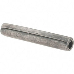 Value Collection - 7/32" Diam x 1-3/8" Long Coiled Spring Pin - Grade 1070-1090 Alloy Steel, Uncoated - Caliber Tooling