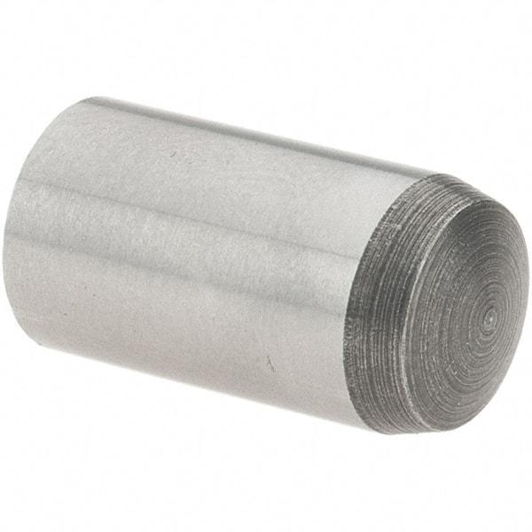 Value Collection - 8mm Diam x 16mm Pin Length Grade 8 Alloy Steel Precision Dowel Pin - Bright Finish, 1 Rounded End - Caliber Tooling