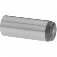 Value Collection - 6mm Diam x 16mm Pin Length Grade 8 Alloy Steel Precision Dowel Pin - Bright Finish, 1 Rounded End - Caliber Tooling