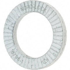 Value Collection - 0.7677" OD, Zinc Flake, Wedge Lock Washer - Grade 2, 0.5039 to 0.5197" ID - Caliber Tooling