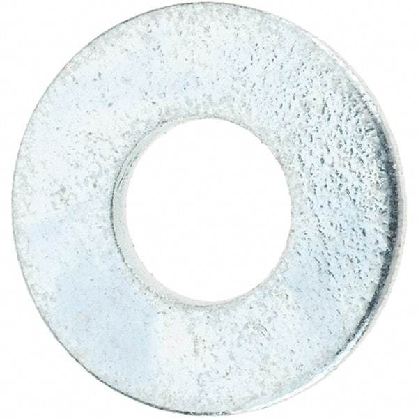 Value Collection - #10 Screw, Steel SAE Flat Washer - 7/32" ID x 1/2" OD, 3/64" Thick, Zinc-Plated Finish - Caliber Tooling