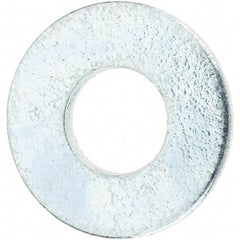 Value Collection - #10 Screw, Steel SAE Flat Washer - 7/32" ID x 1/2" OD, 3/64" Thick, Zinc-Plated Finish - Caliber Tooling