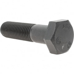 Value Collection - 1-8 Thread, 4" Length Under Head, Hex Head Bolt - Grade B7 Alloy Steel, Uncoated - Caliber Tooling