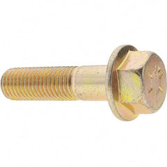 Value Collection - 3/4-10 UNC, 3" Length Under Head, Hex Drive Flange Bolt - 1-3/4" Thread Length, Grade 8 Alloy Steel, Smooth Flange, Zinc-Plated Finish - Caliber Tooling