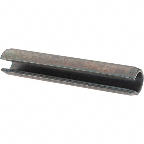 Value Collection - 8mm Diam x 45mm Long Slotted Spring Pin - Steel, Plain Finish - Caliber Tooling