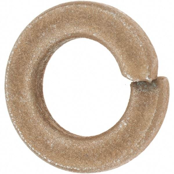 Value Collection - 3/8", 0.094" Thick Split Lock Washer - AISI 4037 Alloy Steel, Zinc Yellow Dichromate Finish, 0.377" Min ID, 0.385" Max ID, 0.68" Max OD - Caliber Tooling