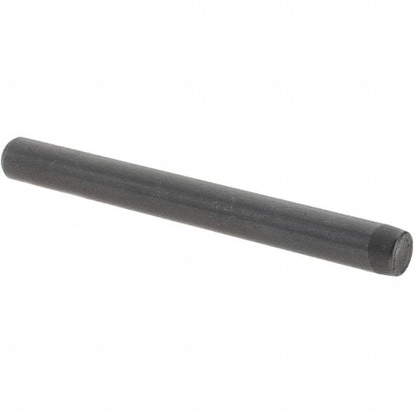 Value Collection - 1/4" Diam x 2-1/2" Pin Length Grade 8 Alloy Steel Standard Dowel Pin - Bright Finish, C 47-58 & C 60 (Surface) Hardness, 14,720 Lb (Double Shear), 7,360 Lb (Single Shear) Breaking Strength, 1 Beveled & 1 Rounded End - Caliber Tooling