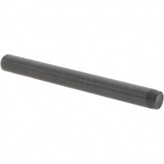 Value Collection - 1/4" Diam x 2-1/2" Pin Length Grade 8 Alloy Steel Standard Dowel Pin - Bright Finish, C 47-58 & C 60 (Surface) Hardness, 14,720 Lb (Double Shear), 7,360 Lb (Single Shear) Breaking Strength, 1 Beveled & 1 Rounded End - Caliber Tooling