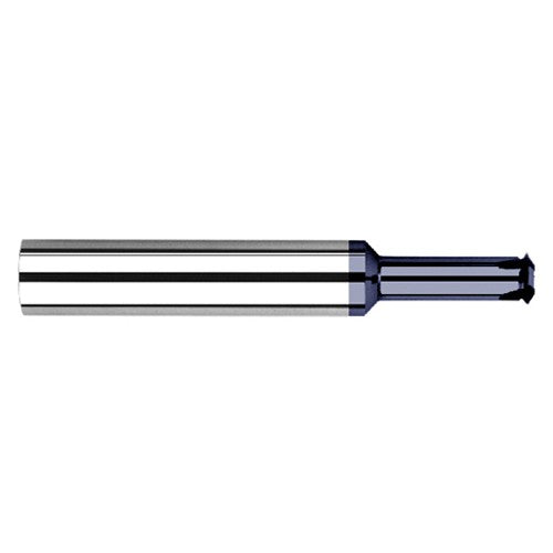 0.1200″ Cutter Diameter × 0.5000″ (1/2″) Reach Carbide Single Form #8 Thread Milling Cutter, 4 Flutes, AlTiN Coated - Exact Industrial Supply