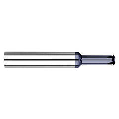 0.0720″ Cutter Diameter × 0.1560″ (5/32″) Reach Carbide Single Form #3 Thread Milling Cutter, 2 Flutes, AlTiN Coated - Exact Industrial Supply