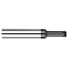 0.1350″ Cutter Diameter × 0.6250″ (5/8″) Reach Carbide Single Form #10 Thread Milling Cutter, 4 Flutes, Amorphous Diamond Coated - Exact Industrial Supply