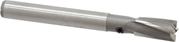 Made in USA - 9/32" Diam, 1/4" Shank, Diam, 4 Flutes, Straight Shank, Interchangeable Pilot Counterbore - Caliber Tooling