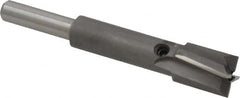 Made in USA - 15/32" Diam, 1/4" Shank, Diam, 4 Flutes, Straight Shank, Interchangeable Pilot Counterbore - Caliber Tooling