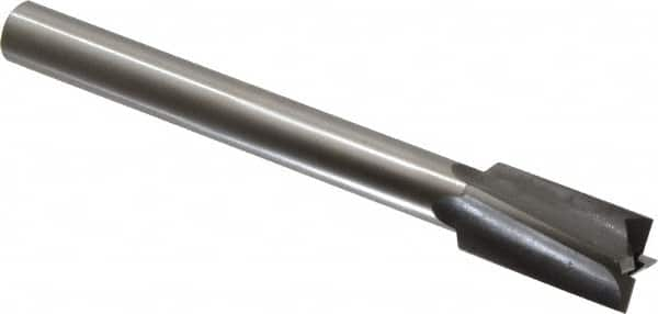 Made in USA - 23/32" Diam, 1/2" Shank, Diam, 4 Flutes, Straight Shank, Interchangeable Pilot Counterbore - Caliber Tooling