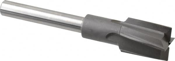 Made in USA - 1-1/16" Diam, 1/2" Shank, Diam, 4 Flutes, Straight Shank, Interchangeable Pilot Counterbore - Caliber Tooling