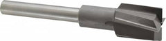 Made in USA - 1-1/8" Diam, 1/2" Shank, Diam, 4 Flutes, Straight Shank, Interchangeable Pilot Counterbore - Caliber Tooling